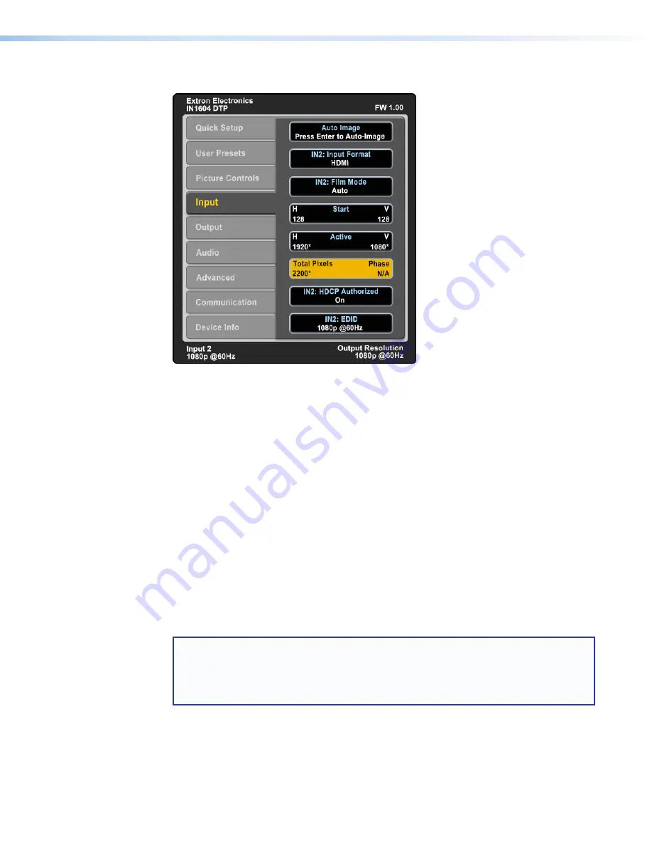 Extron electronics IN1604 DTP User Manual Download Page 24