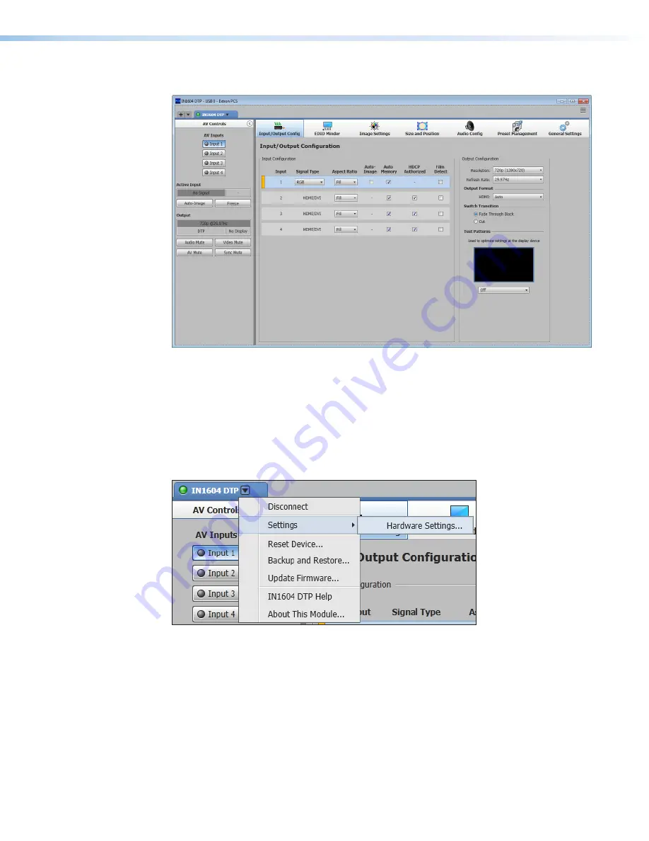 Extron electronics IN1604 DTP User Manual Download Page 57