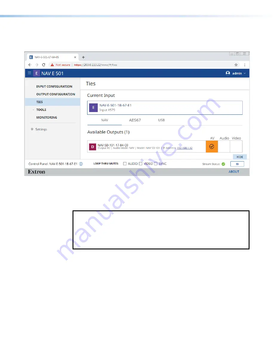 Extron electronics NAV E 101 User Manual Download Page 39