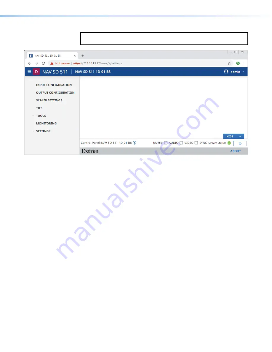 Extron electronics NAV SD 511 User Manual Download Page 28