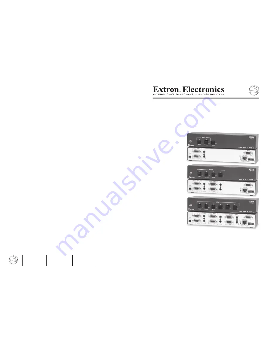 Extron electronics SW2 MTP T 15HD A Скачать руководство пользователя страница 1