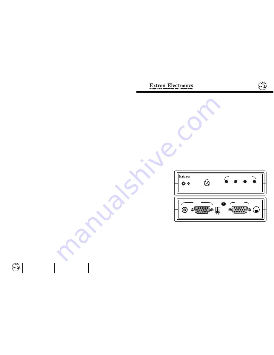 Extron electronics VLD 50 Скачать руководство пользователя страница 1