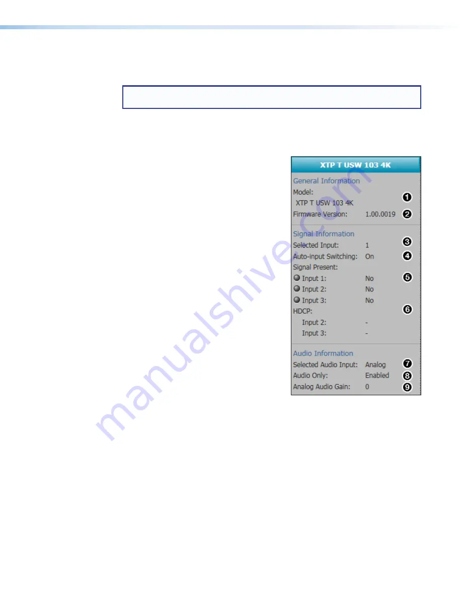 Extron electronics XTP T USW 103 4K User Manual Download Page 47