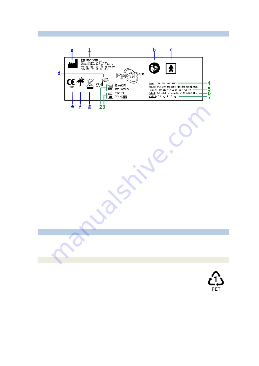 EYE TECH CARE EyeOP1 User Manual Download Page 12