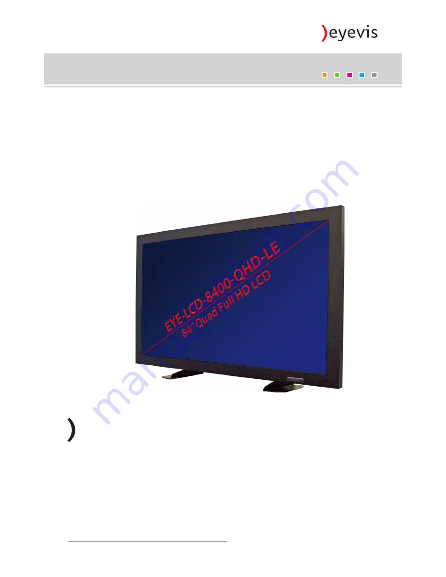 Eyevis eyeLCD-8400-QHD-LE User Manual Download Page 1