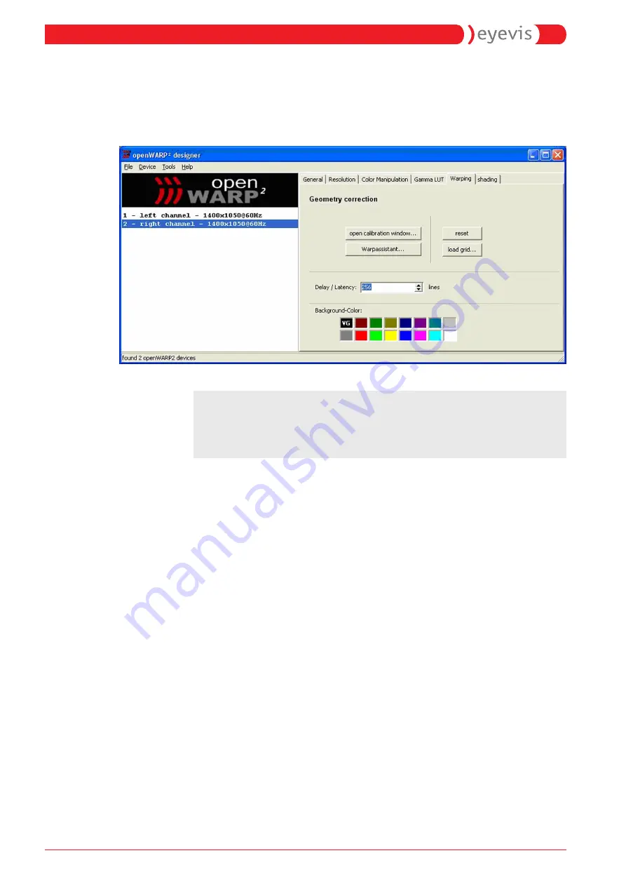 Eyevis openWARP2 User Manual Download Page 18