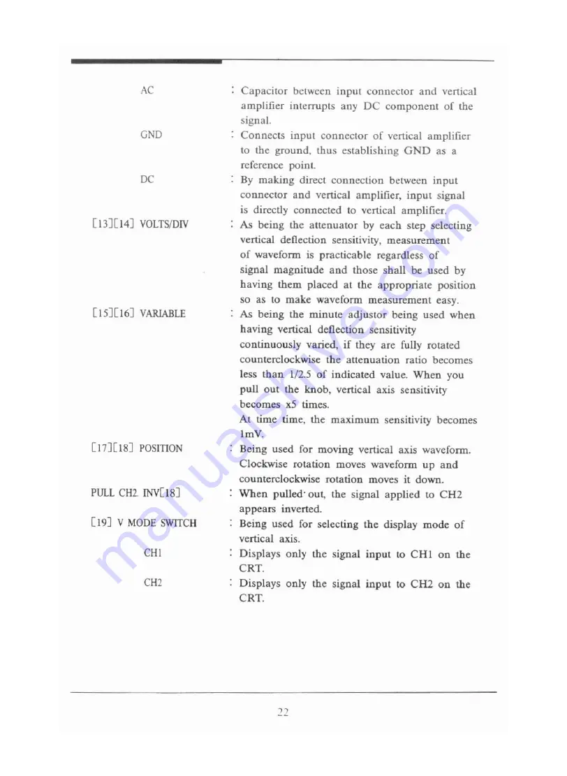 EZ Digital OS-3020D Operation Manual Download Page 22