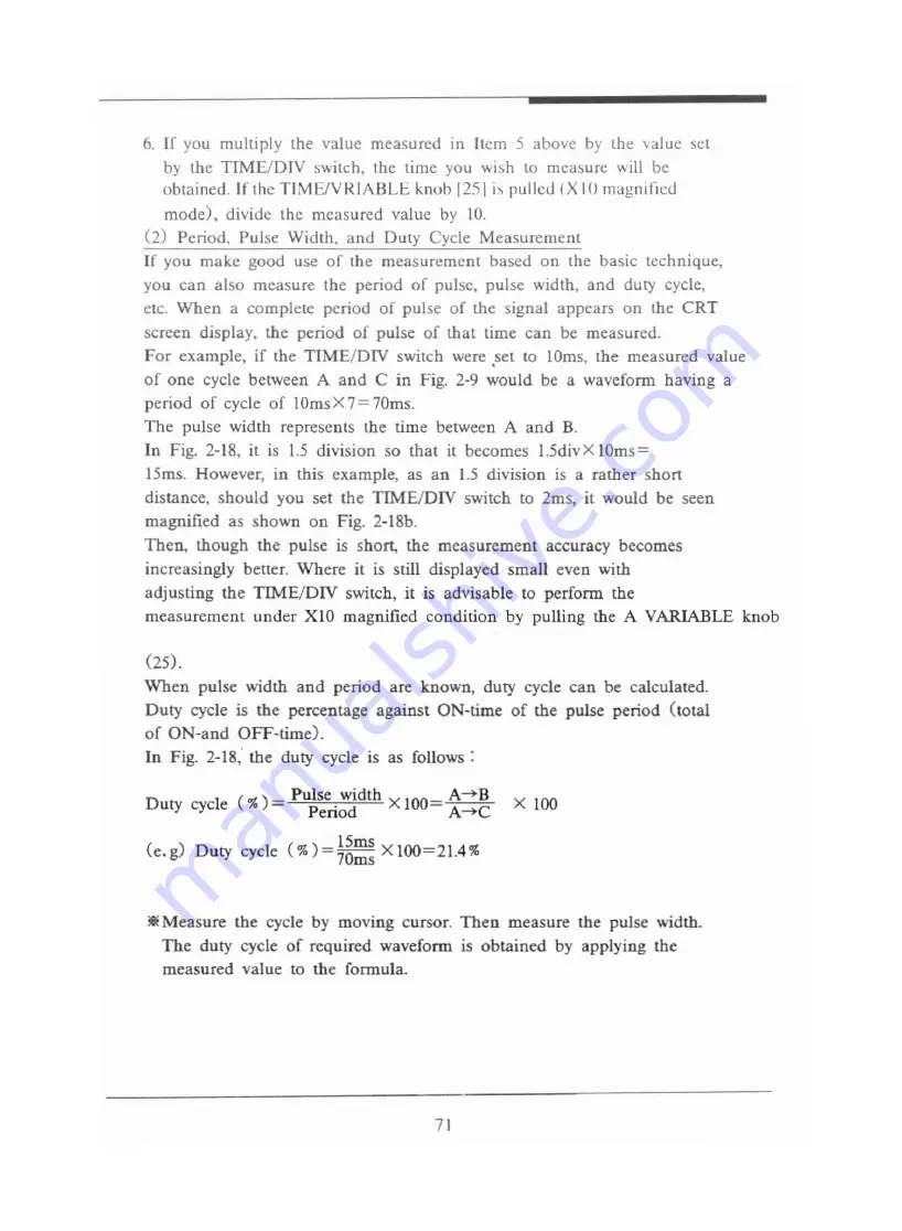 EZ Digital OS-3020D Operation Manual Download Page 71