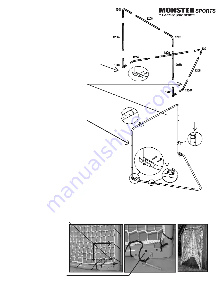 EZ Goal MONSTER SPORTS PRO Series Installation Instructions Manual Download Page 2