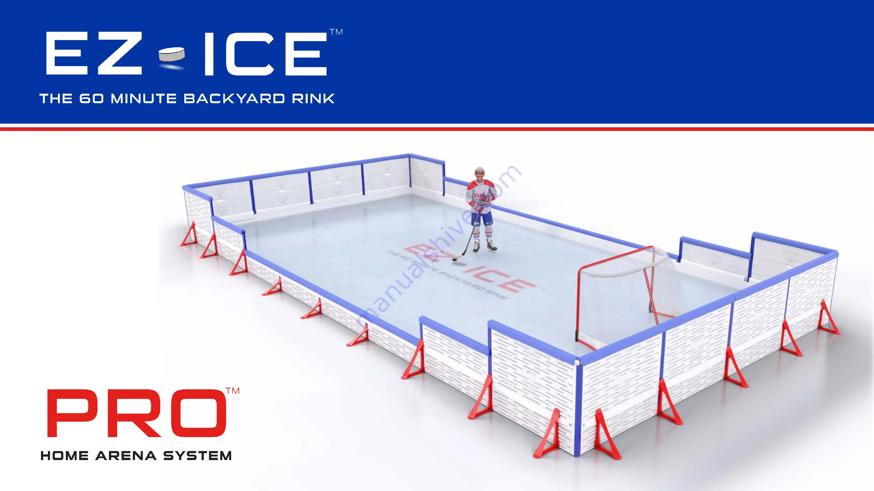 EZ ICE PRO Home Arena System Assembly Manual Download Page 1