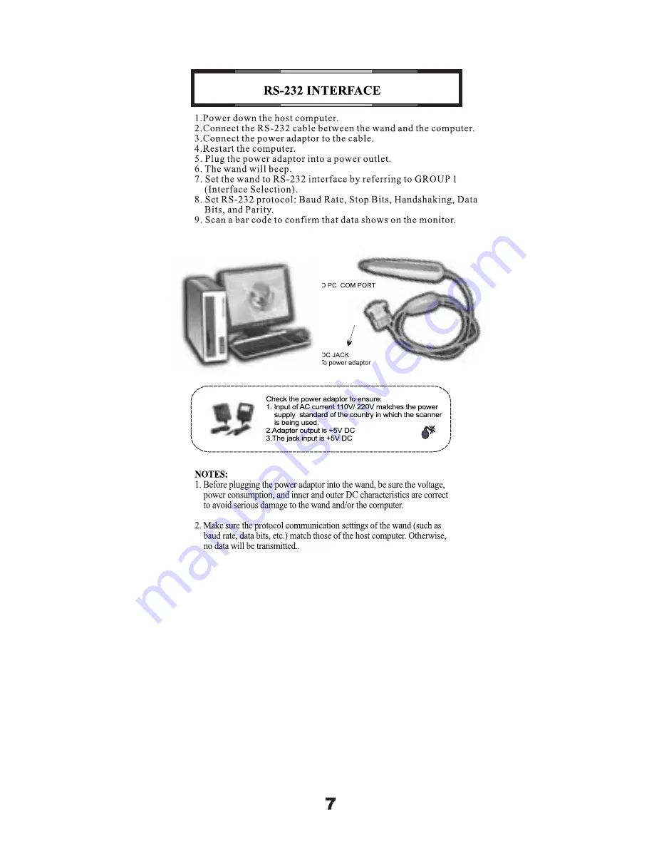 Ez One Shot BAR CODE SCANNER User Manual Download Page 9