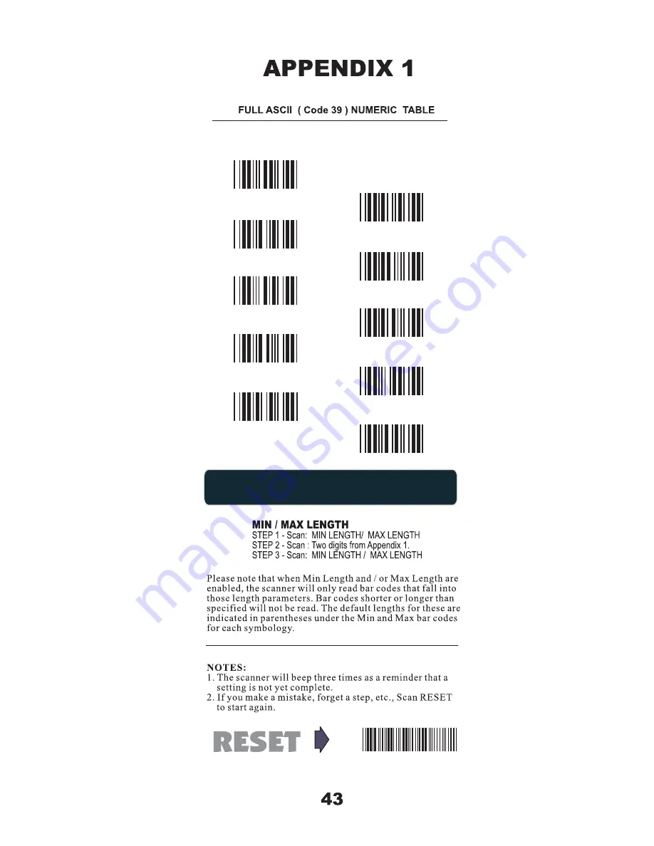 Ez One Shot BAR CODE SCANNER Скачать руководство пользователя страница 45