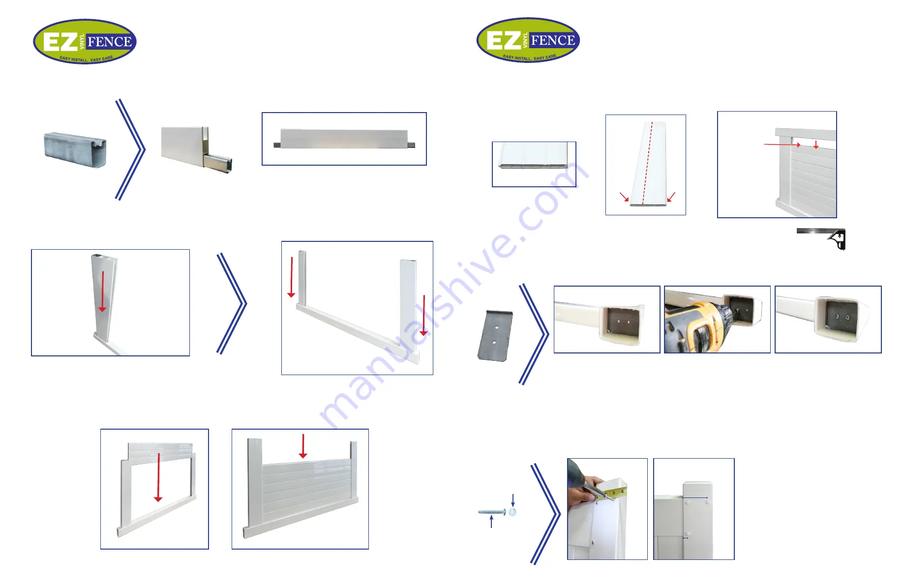 EZ Privacy Gate Kit Assembly Instructions Download Page 2