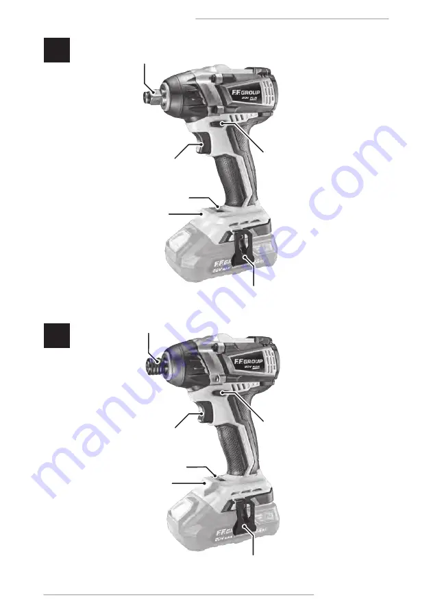 F.F. Group CIW/300-BL 20V PLUS Original Instructions Manual Download Page 3