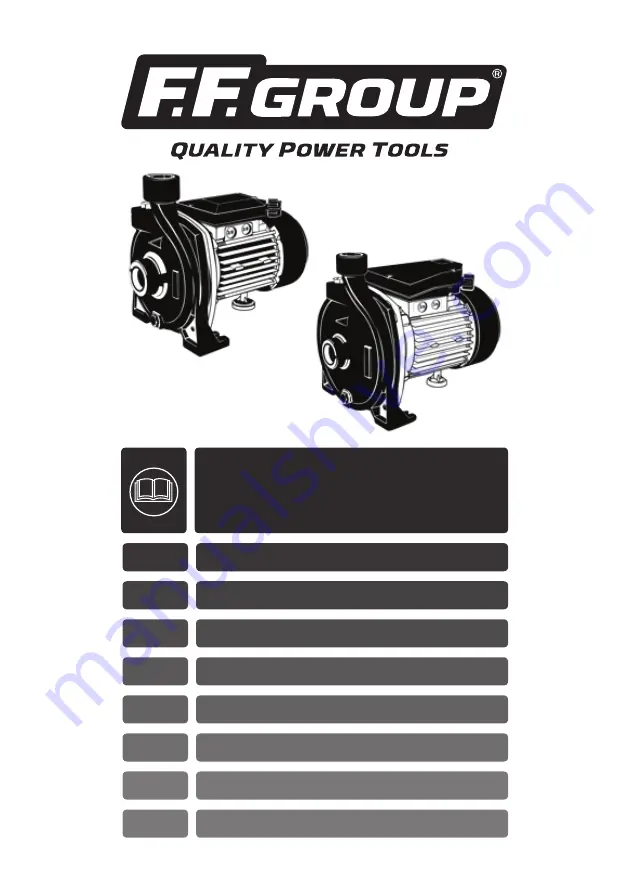 F.F. Group CWP 500 Original Instructions Manual Download Page 1