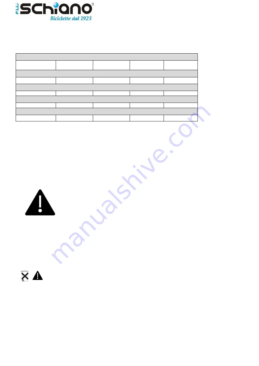 F.lli Schiano E-Moon Trek 28 Series Instructions Manual Download Page 10