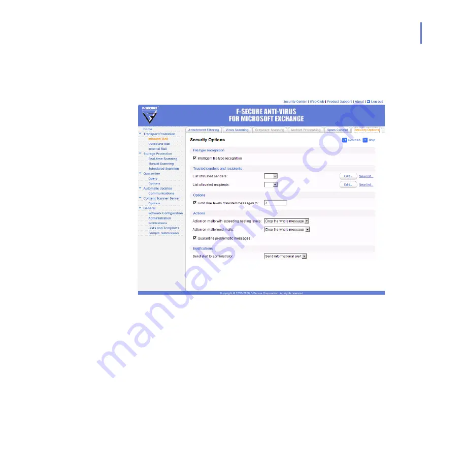 F-SECURE ANTI-VIRUS FOR MICROSOFT EXCHANGE 8.00 - Скачать руководство пользователя страница 175