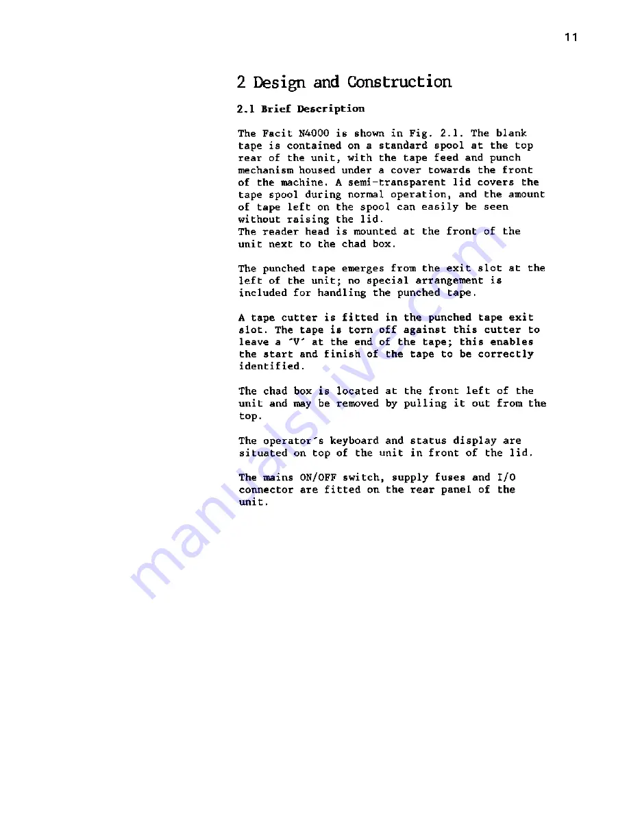 Facit N4000 User Manual Download Page 11