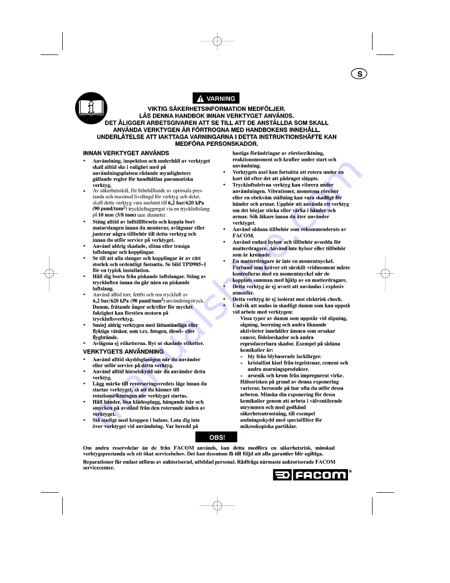 Facom NK.990C Instructions Manual Download Page 26