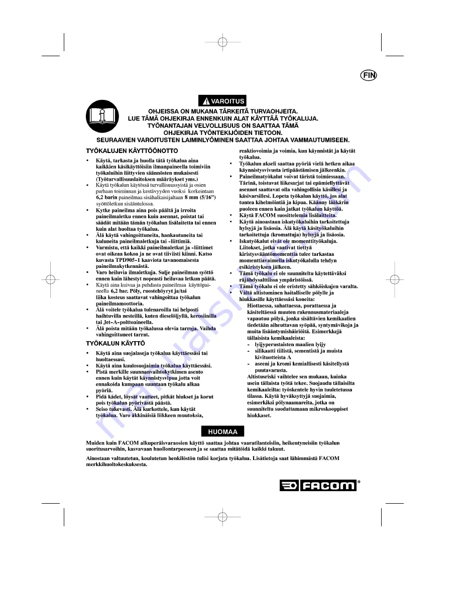 Facom NK.990C Instructions Manual Download Page 32