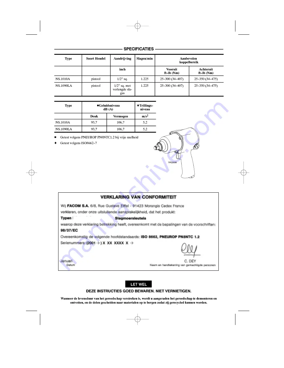 Facom NS.1010A Instructions Manual Download Page 17