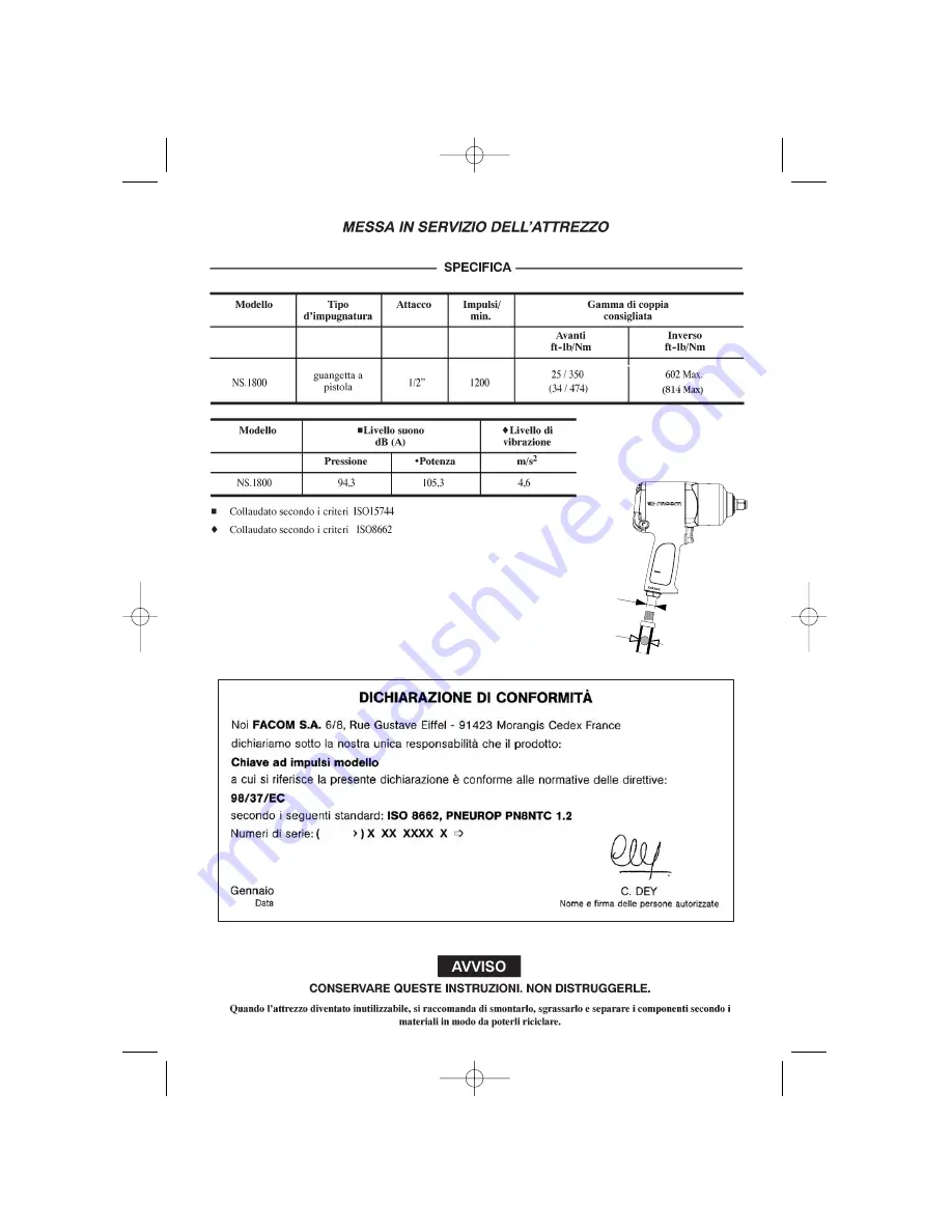 Facom NS.1800 Instructions Manual Download Page 31