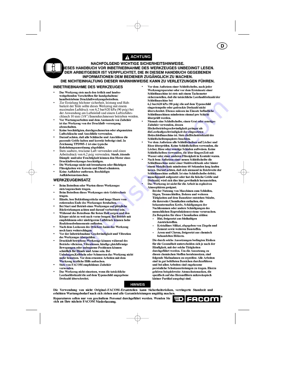 Facom V.345 Instructions Manual Download Page 8