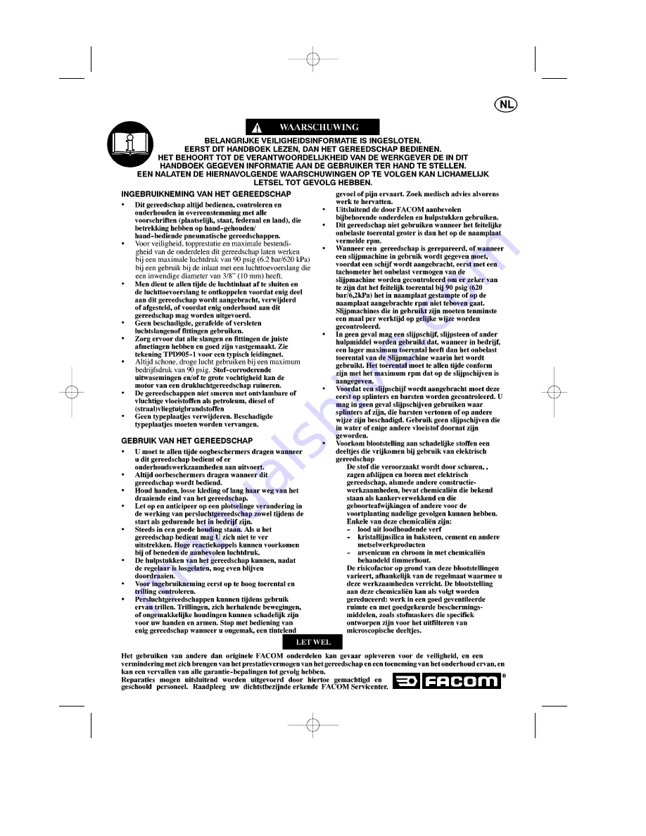 Facom V.345 Instructions Manual Download Page 11