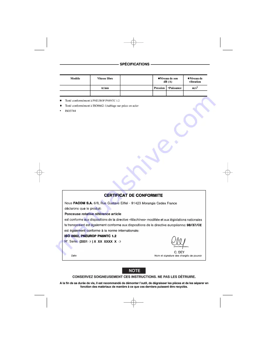 Facom V.402 Скачать руководство пользователя страница 4