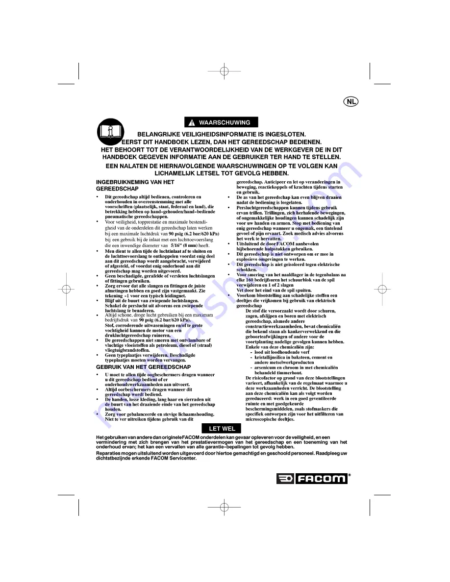 Facom V.402 Instructions Manual Download Page 11