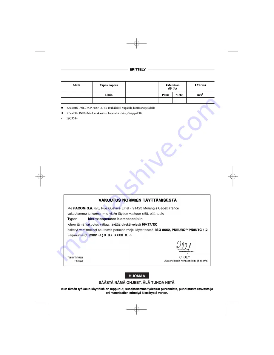 Facom V.402 Скачать руководство пользователя страница 34