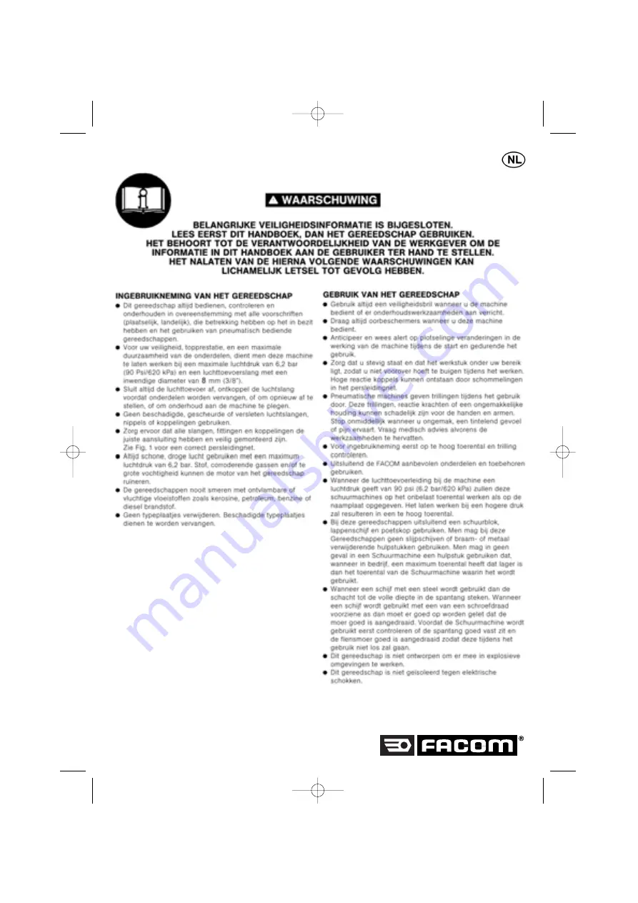 Facom V.411 Instructions Manual Download Page 11