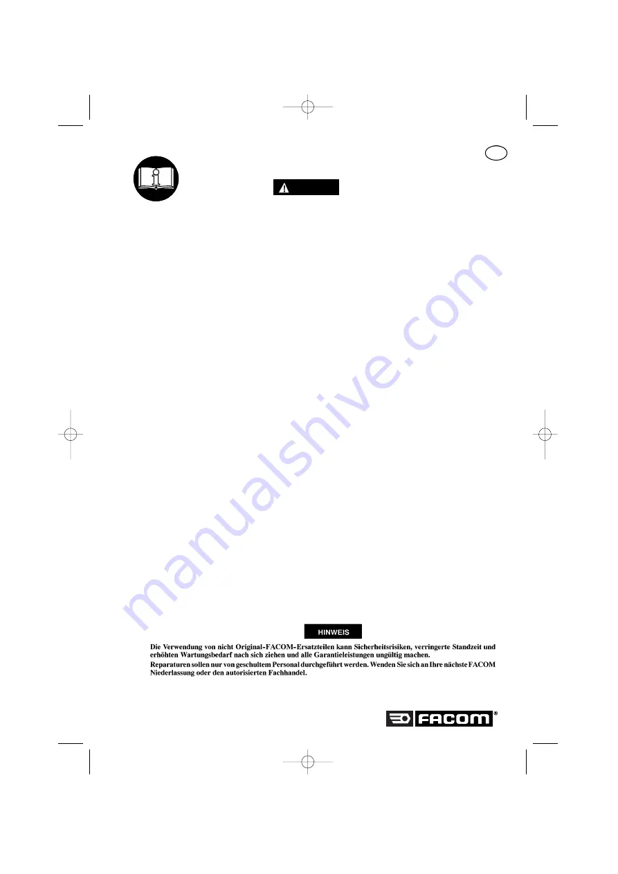 Facom V.801 Instructions Manual Download Page 8