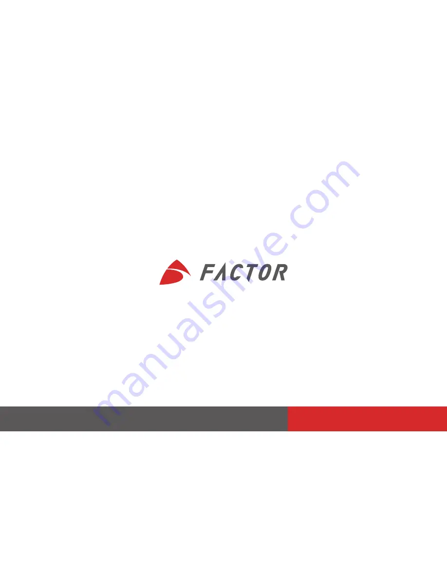 Factor ONE Disc Скачать руководство пользователя страница 1