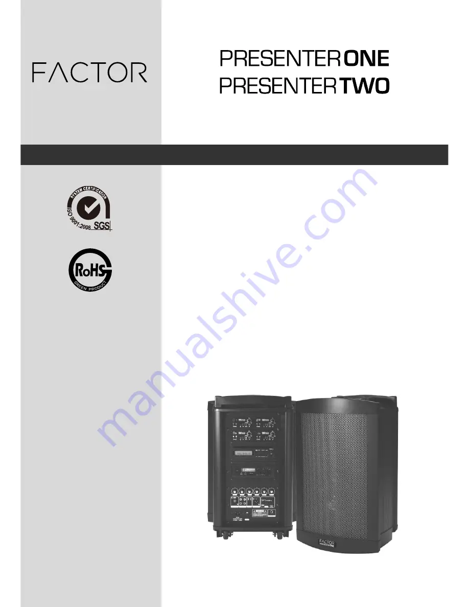 Factor PRESENTER ONE Operation Manual Download Page 1