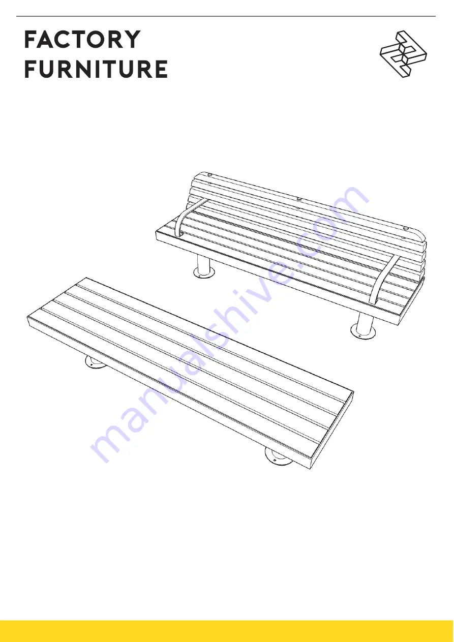 Factory Furniture Straight TREE Bench Operation & Maintenance Manual Download Page 1