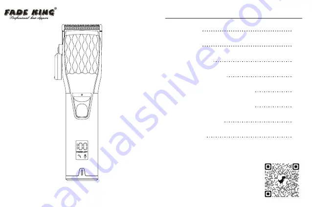 FADE KING FK-S Скачать руководство пользователя страница 1