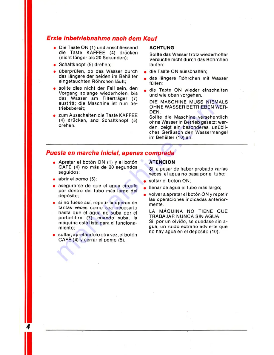 Faema Family User Manual Download Page 7