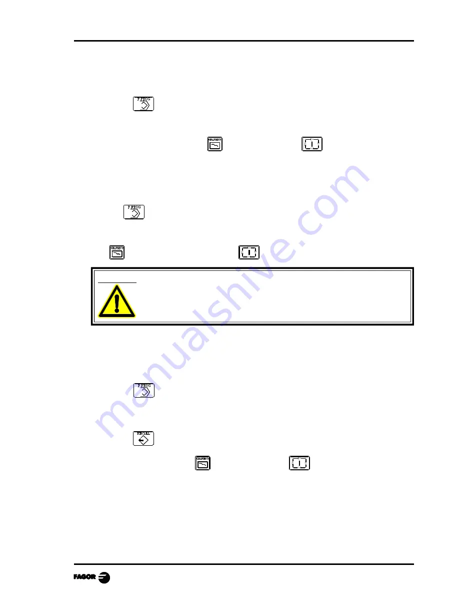 Fagor 8040 MCO CNC Operating Manual Download Page 57