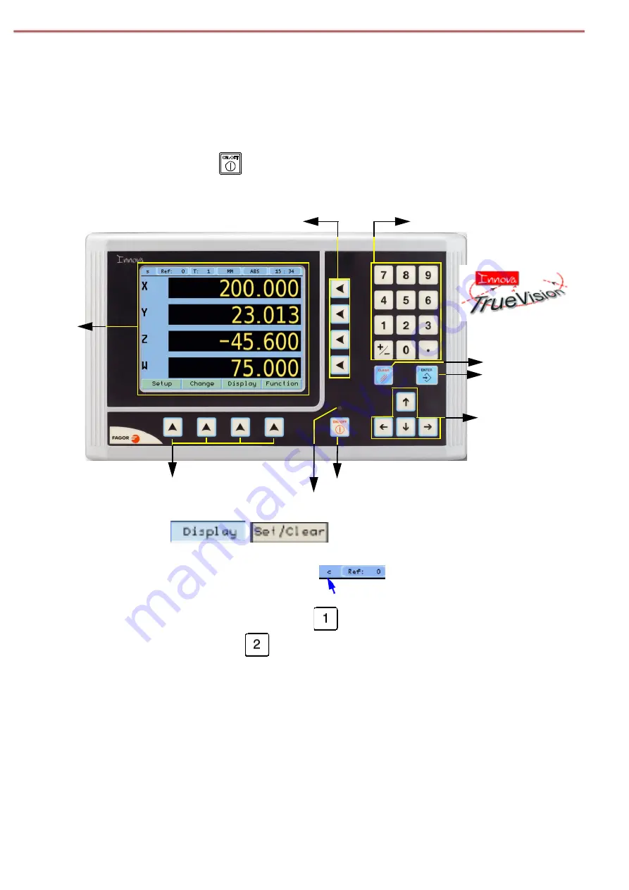 Fagor DRO Innova 40i P Quick Reference Download Page 1