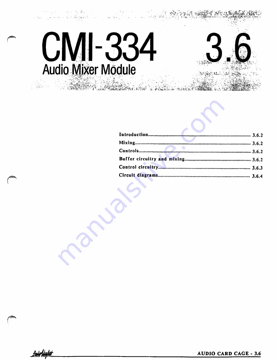 Fairlight CMI Series III Service Manual Download Page 252