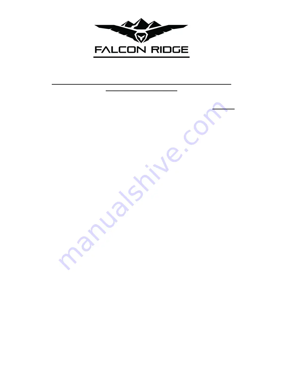 FALCON RIDGE AC-12PROWLER-FC05 Instructions For Installation And Care Download Page 1