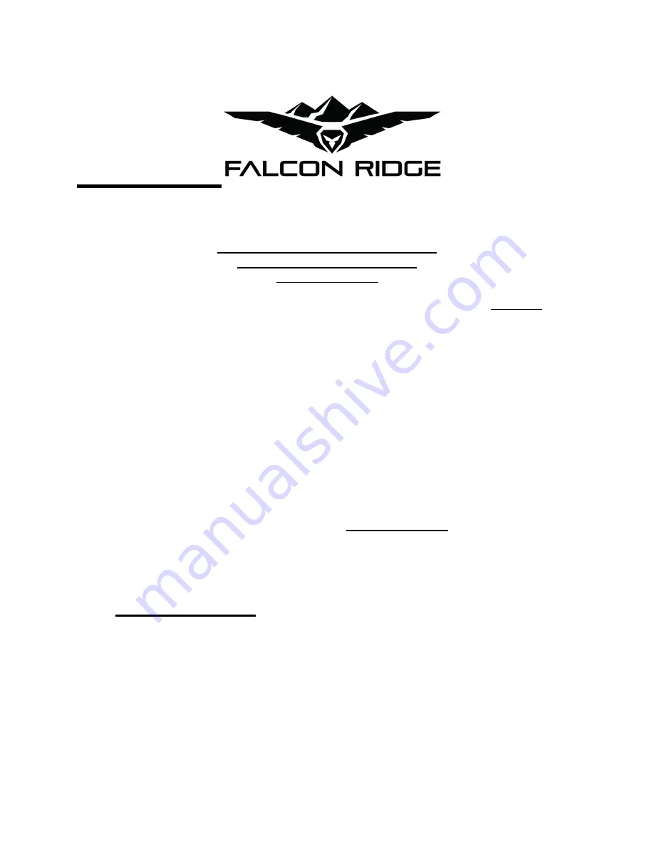 FALCON RIDGE AC-WILDCAT-XX-RW01 Instructions For Installation And Care Download Page 1