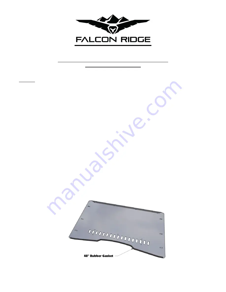 FALCON RIDGE CF-UFORCE-WD05 Instructions For Installation And Care Download Page 1