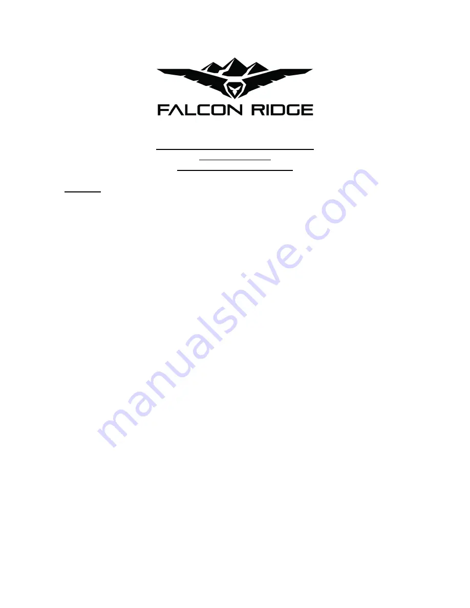 FALCON RIDGE KAW-TERYX4-WD05 Instructions For Installation And Care Download Page 1