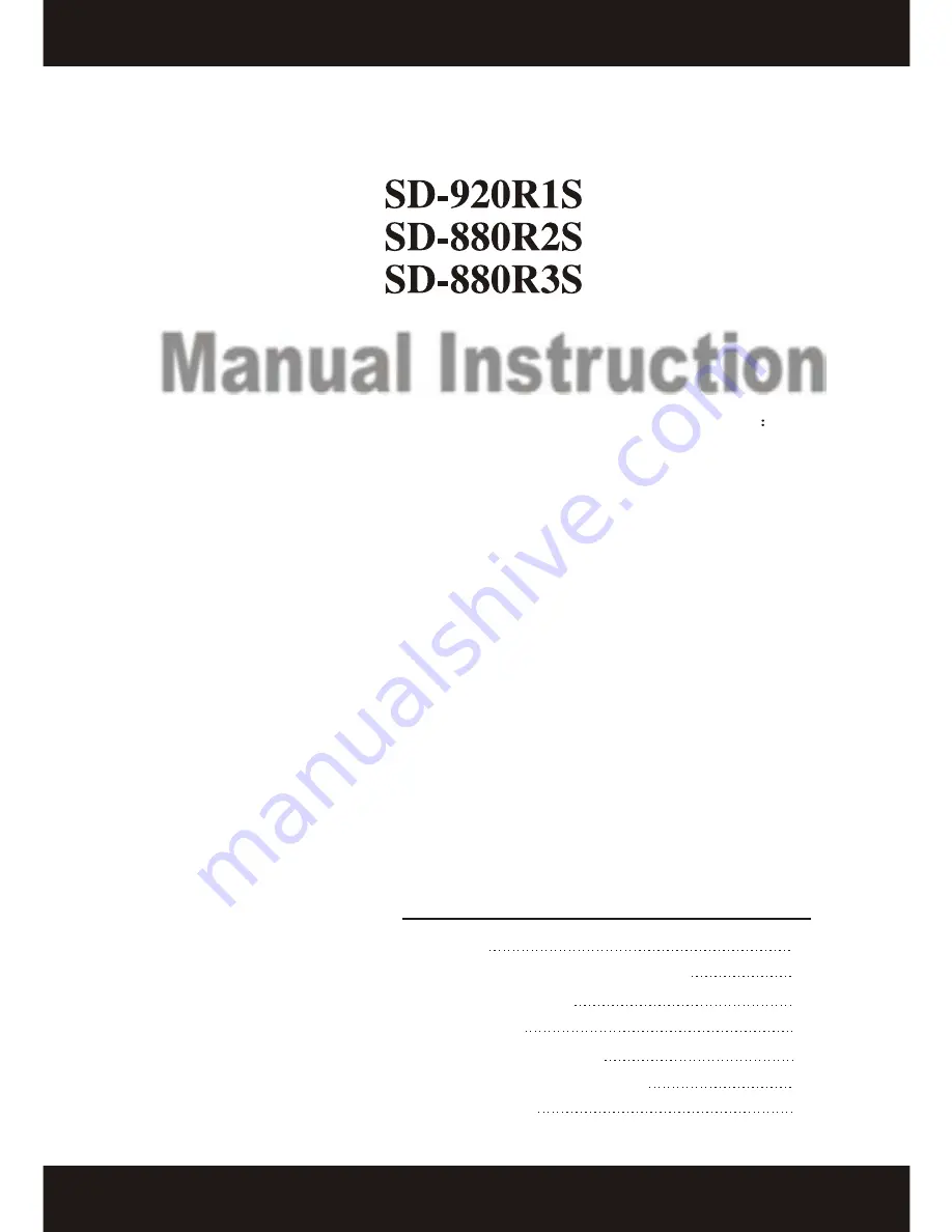 Falcon SD-880D3 Manual Instruction Download Page 1