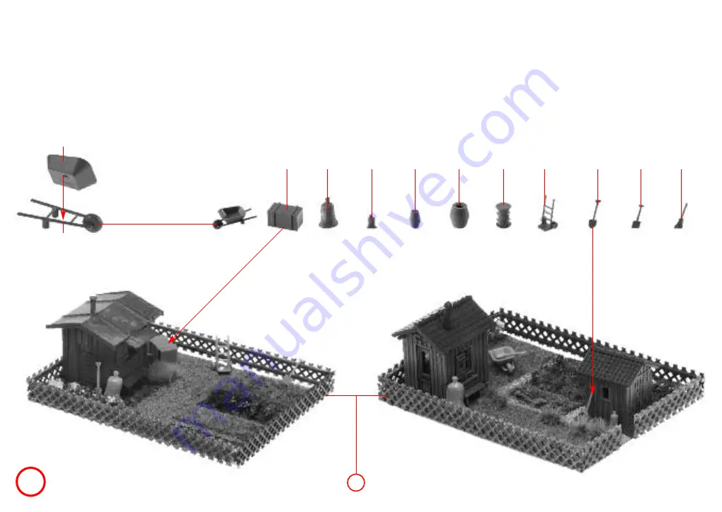Faller 2 ALLOTMENTS WITH SHEDS Manual Download Page 7