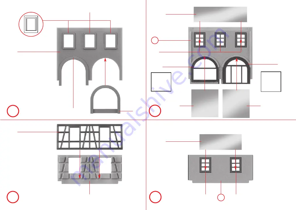 Faller 2 OLD-TOWN RELIEF HOUSES Assembly Instructions Manual Download Page 5