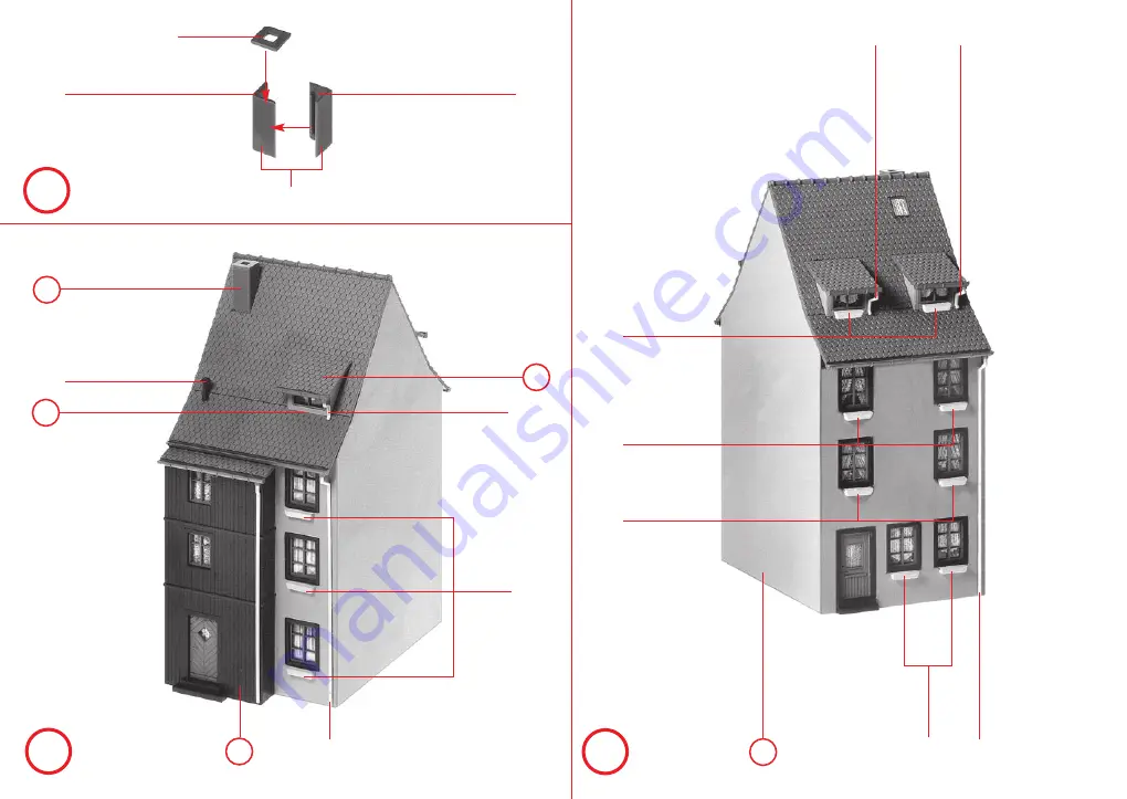 Faller 3 SMALL-TOWN HOUSES Manual Download Page 14