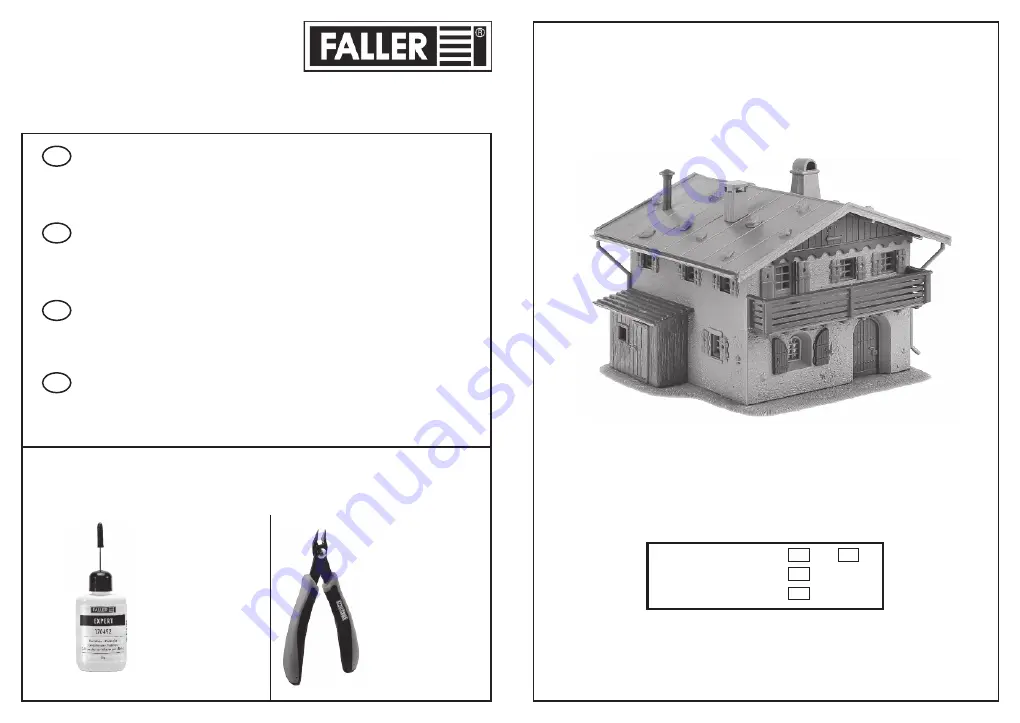 Faller ALPINE HOUSE Quick Start Manual Download Page 1